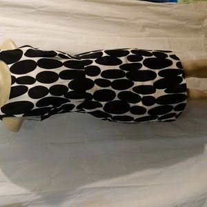 Ann Taylor print dress black & white